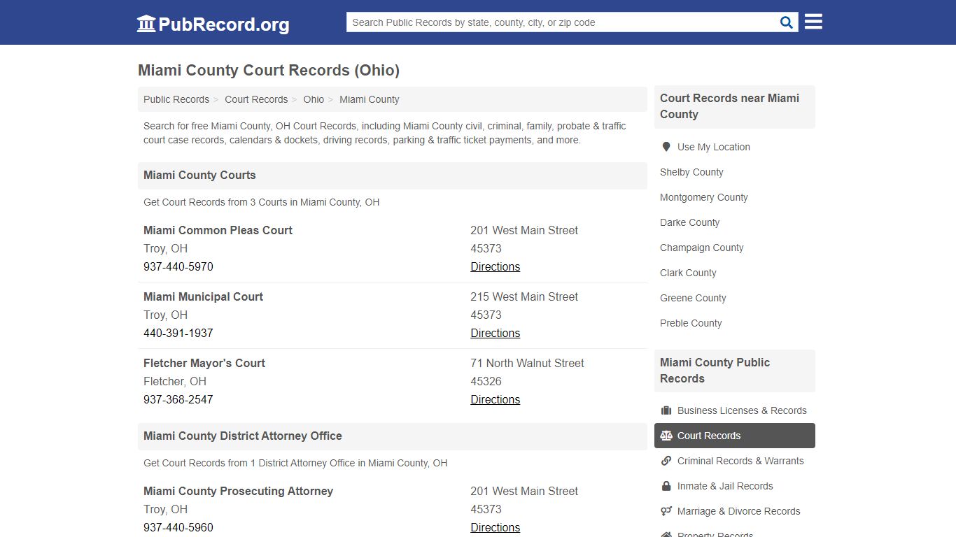 Free Miami County Court Records (Ohio Court Records)